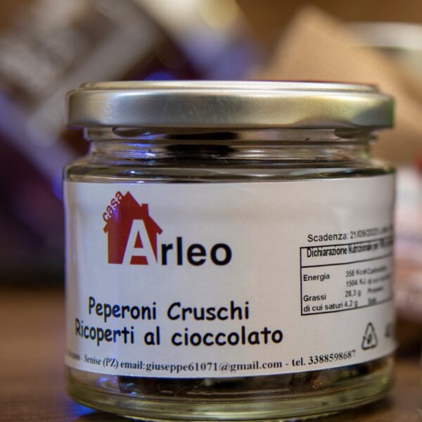 Peperoni cruschi ricoperti al cioccolato